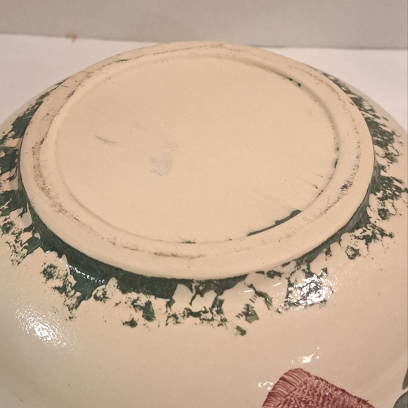Brothers Pottery Norwich Ontario Ceramic Bowl Hand Painted Spongeware. - Picture 7 of 7